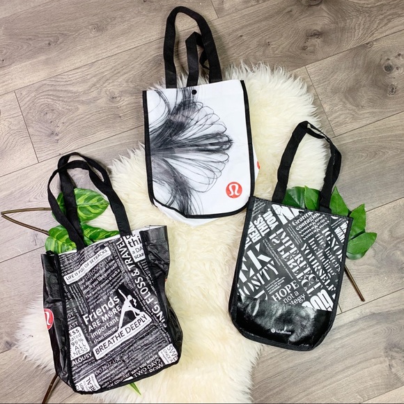 lululemon athletica Handbags - Lululemon Bags White and Black set of 3